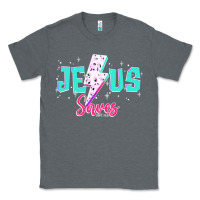 Charcoal Heather jesus saves Classic Tee - JahusDesignShop