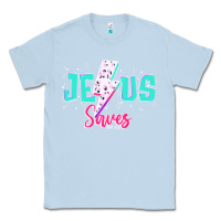 Dusty Blue jesus saves Classic Tee - JahusDesignShop
