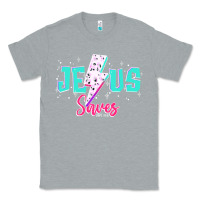 Heather Grey jesus saves Classic Tee - JahusDesignShop