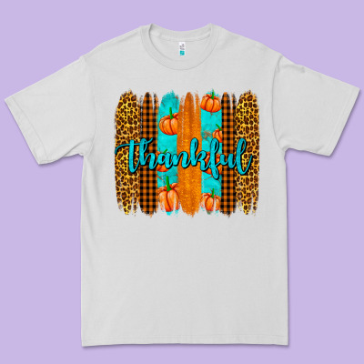 Thankful Brushstrokes Premium Tee Designed By Adodesignshop