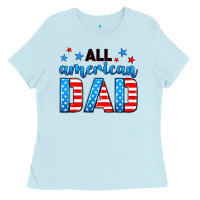 Baby Blue All American dad Ladies Tee - Neo Western