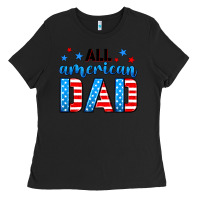 Black All American dad Ladies Tee - Neo Western