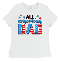 White All American dad Ladies Tee - Neo Western