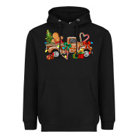 Black gingerbread truck Heavyweight Hoodie - texasbilliewilder