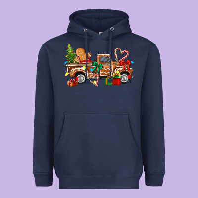 Gingerbread Truck Heavyweight Hoodie Designed By Texasbilliewilder