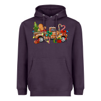 Plum gingerbread truck Heavyweight Hoodie - texasbilliewilder