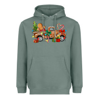 Sage gingerbread truck Heavyweight Hoodie - texasbilliewilder