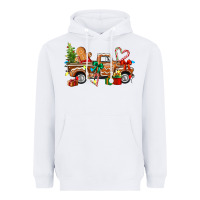 White gingerbread truck Heavyweight Hoodie - texasbilliewilder