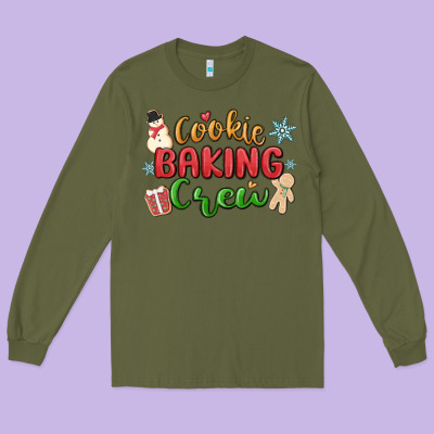 Cookie Baking Crew Long Sleeve Tee Designed By Maliassmallbusiness