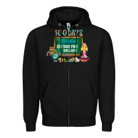 Black 100 days smarter 100 dias mas brillante Zipper Hoodie - SublimationCraftShop