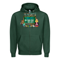 Sports Green 100 days smarter 100 dias mas brillante Zipper Hoodie - SublimationCraftShop