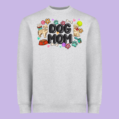 Dog Mom Heavyweight Sweatshirt Designed By Maliassmallbusiness