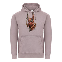Vintage Zinc Orangutan And Baby Vintage Hoodie - LillyAllenDesigns