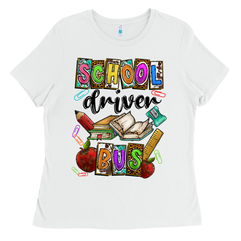 School Driver Bus Ladies Tee by CowhideDigitalArt | Teevron
