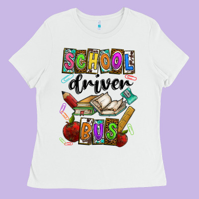 School Driver Bus Ladies Tee Designed By Cowhidedigitalart