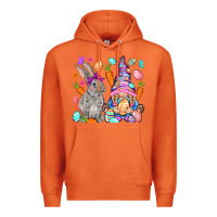 Carrot Easter gnome and rabbit Easter Day Premium Hoodie - HowdyJamesFarm
