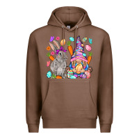 Chestnut Easter gnome and rabbit Easter Day Premium Hoodie - HowdyJamesFarm