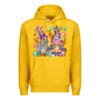 Lemon Easter gnome and rabbit Easter Day Premium Hoodie - HowdyJamesFarm