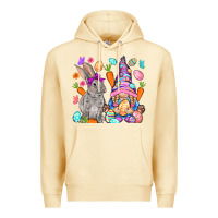 Pina Colada Easter gnome and rabbit Easter Day Premium Hoodie - HowdyJamesFarm