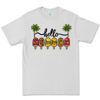 Dove Grey 1hello summer Premium Tee - CowhideDigitalArt