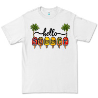 White 1hello summer Premium Tee - CowhideDigitalArt