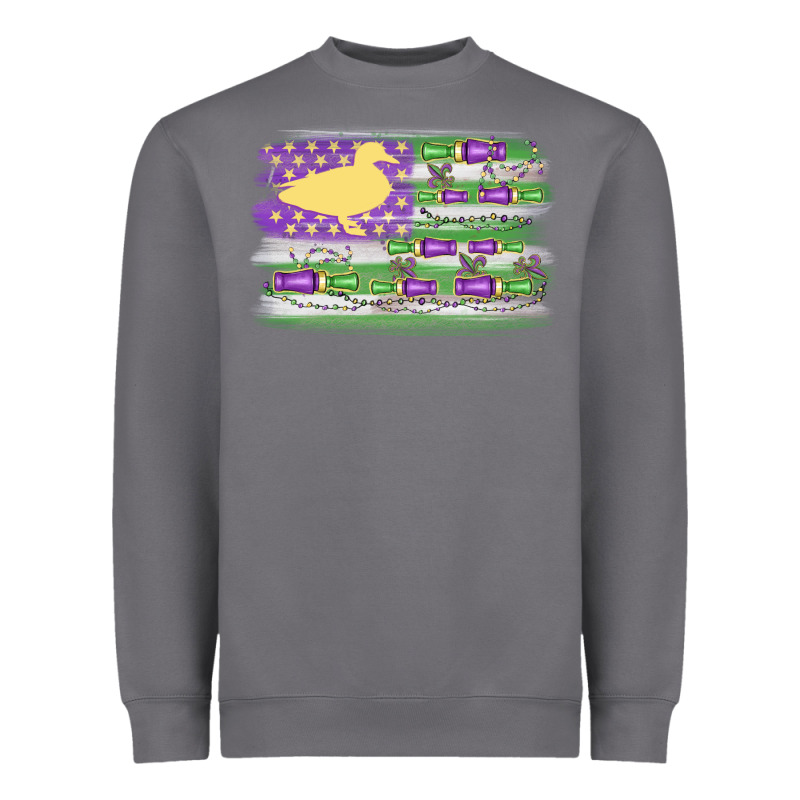 Mardi Gras Duck Call Flag Heavyweight Sweatshirt by MaliasSmallBusiness | Teevron