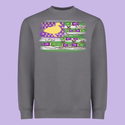 Mardi Gras Duck Call Flag Heavyweight Sweatshirt Designed By Maliassmallbusiness