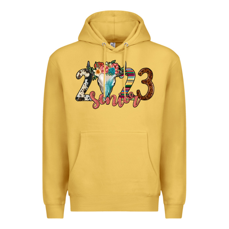 2023 Senior Bull Skull Premium Hoodie by JahusDesignShop | Teevron