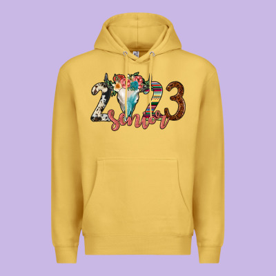 2023 Senior Bull Skull Premium Hoodie Designed By Jahusdesignshop