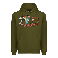 Army Green 2023 senior bull skull Premium Hoodie - JahusDesignShop