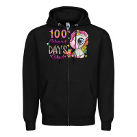 Black 100 magical days school Zipper Hoodie - SublimationCraftShop