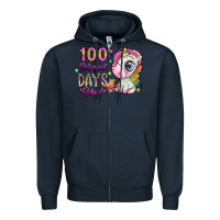 Navy 100 magical days school Zipper Hoodie - SublimationCraftShop