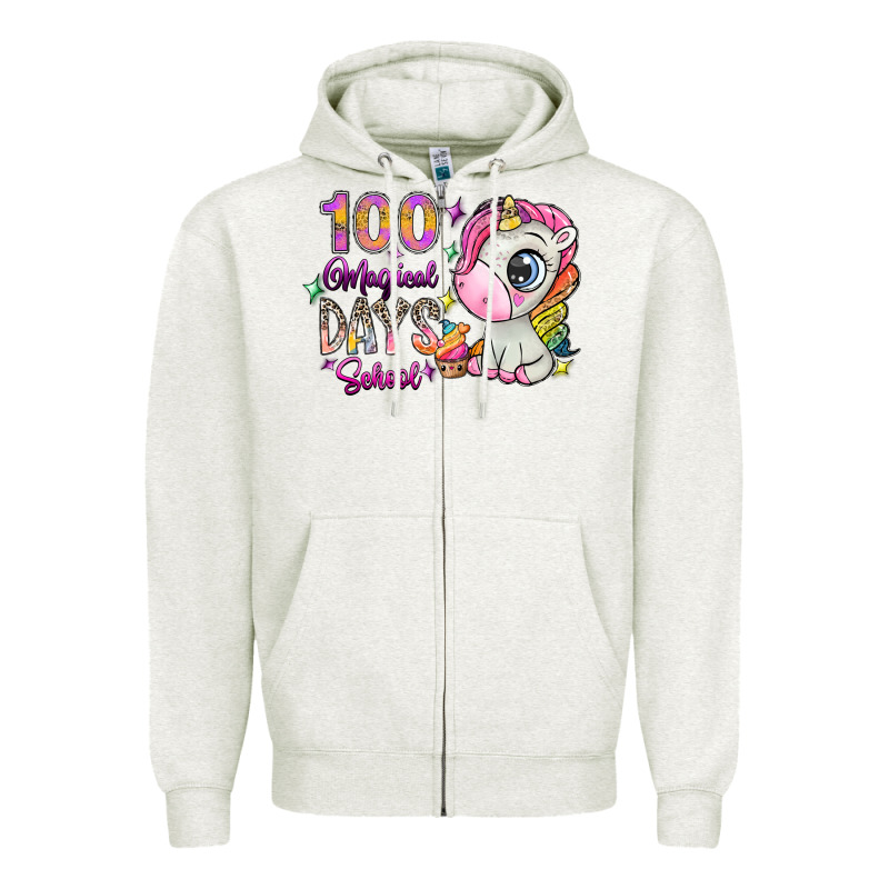 100 Magical Days School Zipper Hoodie by SublimationCraftShop | Teevron