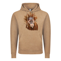 Vintage Coffee baby orangutan Vintage Hoodie - LillyAllenDesigns