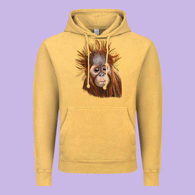 Baby Orangutan Vintage Hoodie Designed By Lillyallendesigns