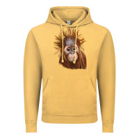 Vintage Mustard baby orangutan Vintage Hoodie - LillyAllenDesigns