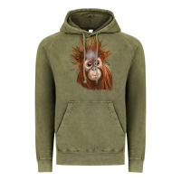 Vintage Olive baby orangutan Vintage Hoodie - LillyAllenDesigns