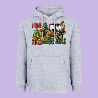 I Dig Christmas Heavyweight Hoodie Designed By Nancycooperartshop