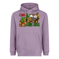 Lavender I dig Christmas Heavyweight Hoodie - NancyCooperArtShop
