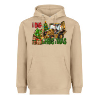 Mushroom I dig Christmas Heavyweight Hoodie - NancyCooperArtShop