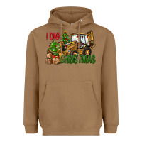 Toasted Coconut I dig Christmas Heavyweight Hoodie - NancyCooperArtShop