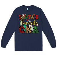 Navy santas favorite cna christmas Long Sleeve Tee - NancyCooperArtShop