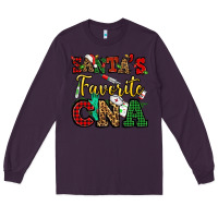 Plum santas favorite cna christmas Long Sleeve Tee - NancyCooperArtShop