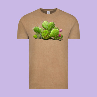 Desert Prickly Pear Cactus Vintage Tee Designed By Lillyallendesigns