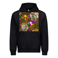 Black Mardi Gras Cow Leopard Seamless Pattern Urban Hoodie - FaDigitalArtStudio
