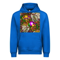 Cobalt Mardi Gras Cow Leopard Seamless Pattern Urban Hoodie - FaDigitalArtStudio