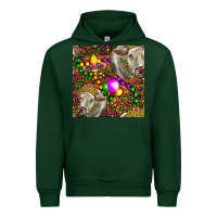 Forest Green Mardi Gras Cow Leopard Seamless Pattern Urban Hoodie - FaDigitalArtStudio
