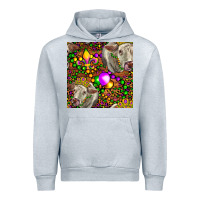 Heather Grey Mardi Gras Cow Leopard Seamless Pattern Urban Hoodie - FaDigitalArtStudio