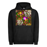 Pigment Black Mardi Gras Cow Leopard Seamless Pattern Urban Hoodie - FaDigitalArtStudio