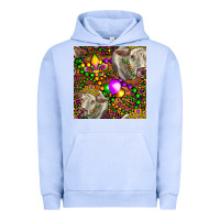 Pigment Grape Ice Mardi Gras Cow Leopard Seamless Pattern Urban Hoodie - FaDigitalArtStudio